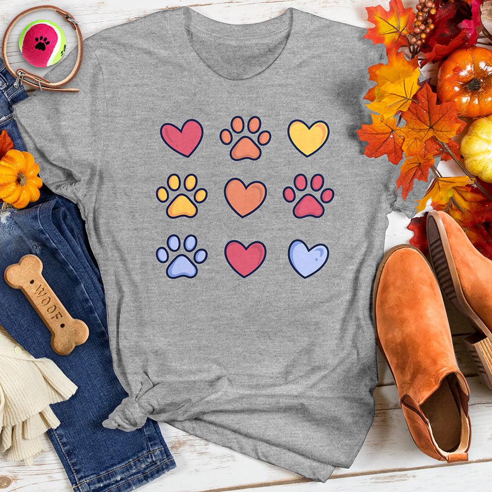 Hearts & Paws Colorful Tee