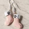 Paw Print Stocking Earrings
