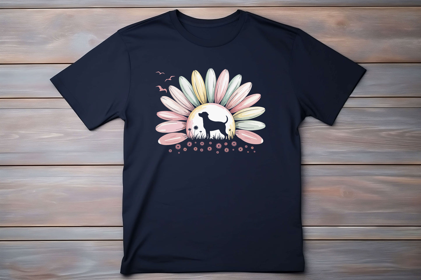 Sunset Flower Paw Print Tee
