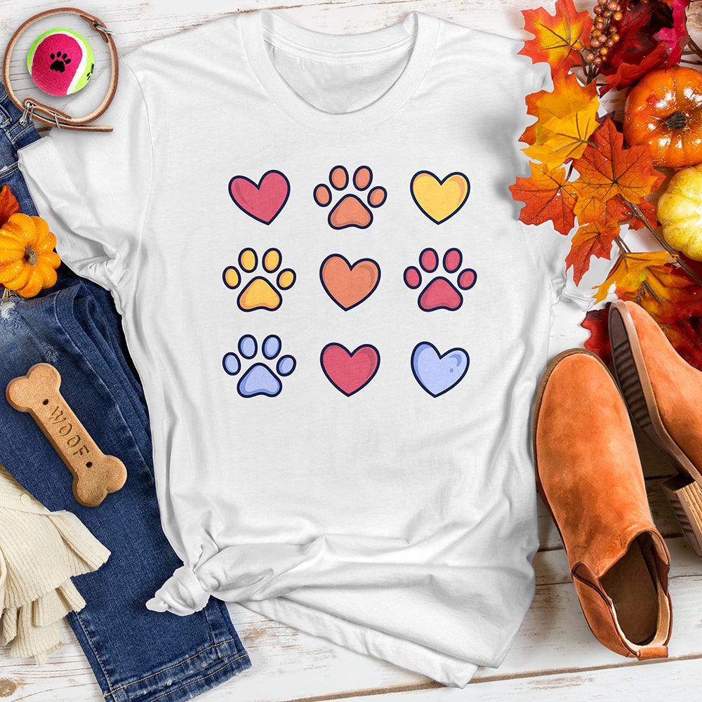 Hearts & Paws Colorful Tee