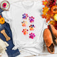 Vibrant Paw Splash Tee