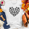 Black Paw Heart Tee
