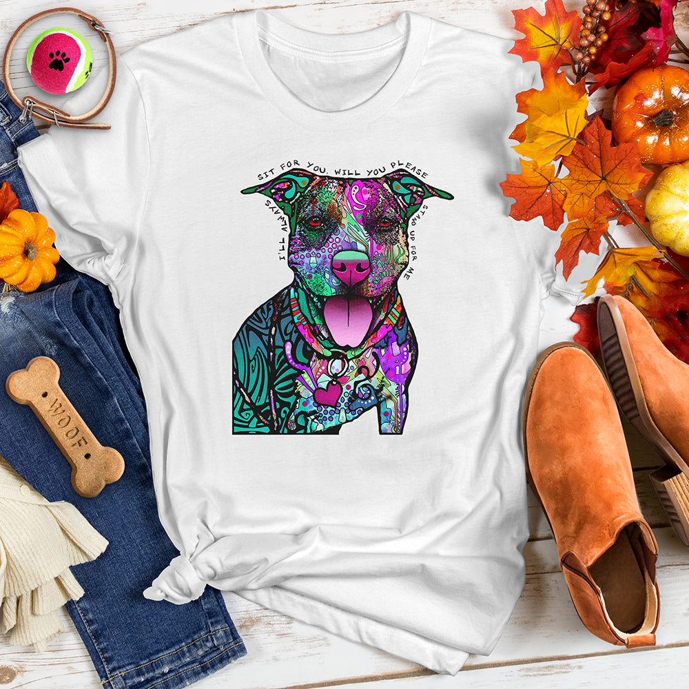 Abstract Dog Tee