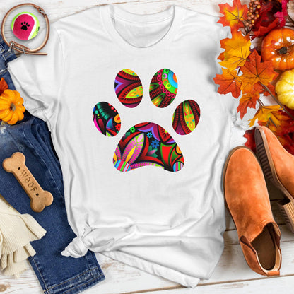 Flower Ornament Paw Tee