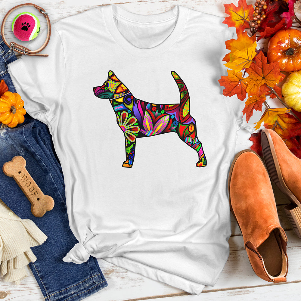 Flower Ornament Dog Tee