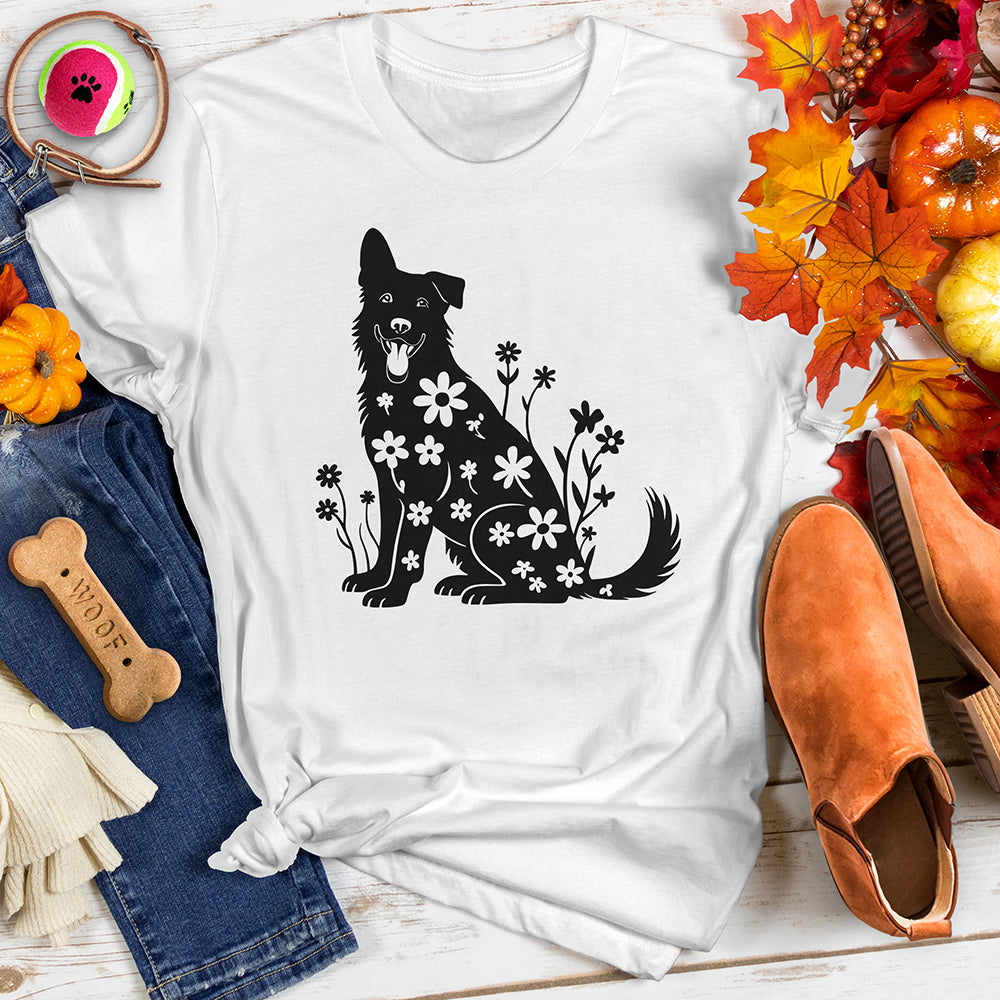 Flower Patterns Dog Tee
