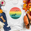 Sunset Dog and Birds Tee