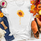 Stay Pawsitive Sunflower Art Tee