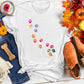 Colorful Paw Trail Tee