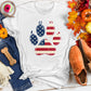 Dog Paw US Flag Tee
