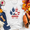 Dog Paw US Flag Tee