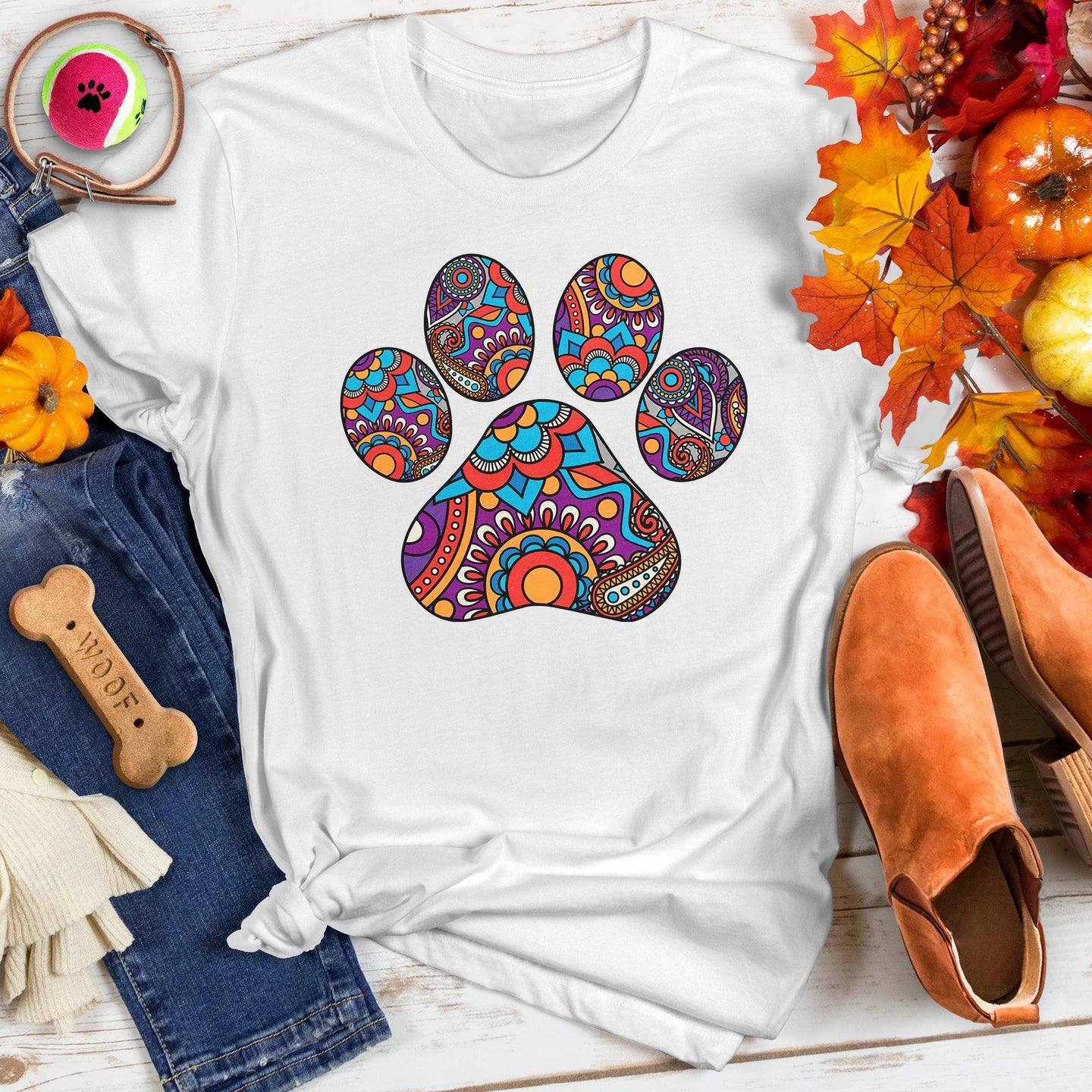 Psychedelic Paw Print Tee
