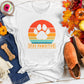 Stay Pawsitive Retro Sunrise Tee