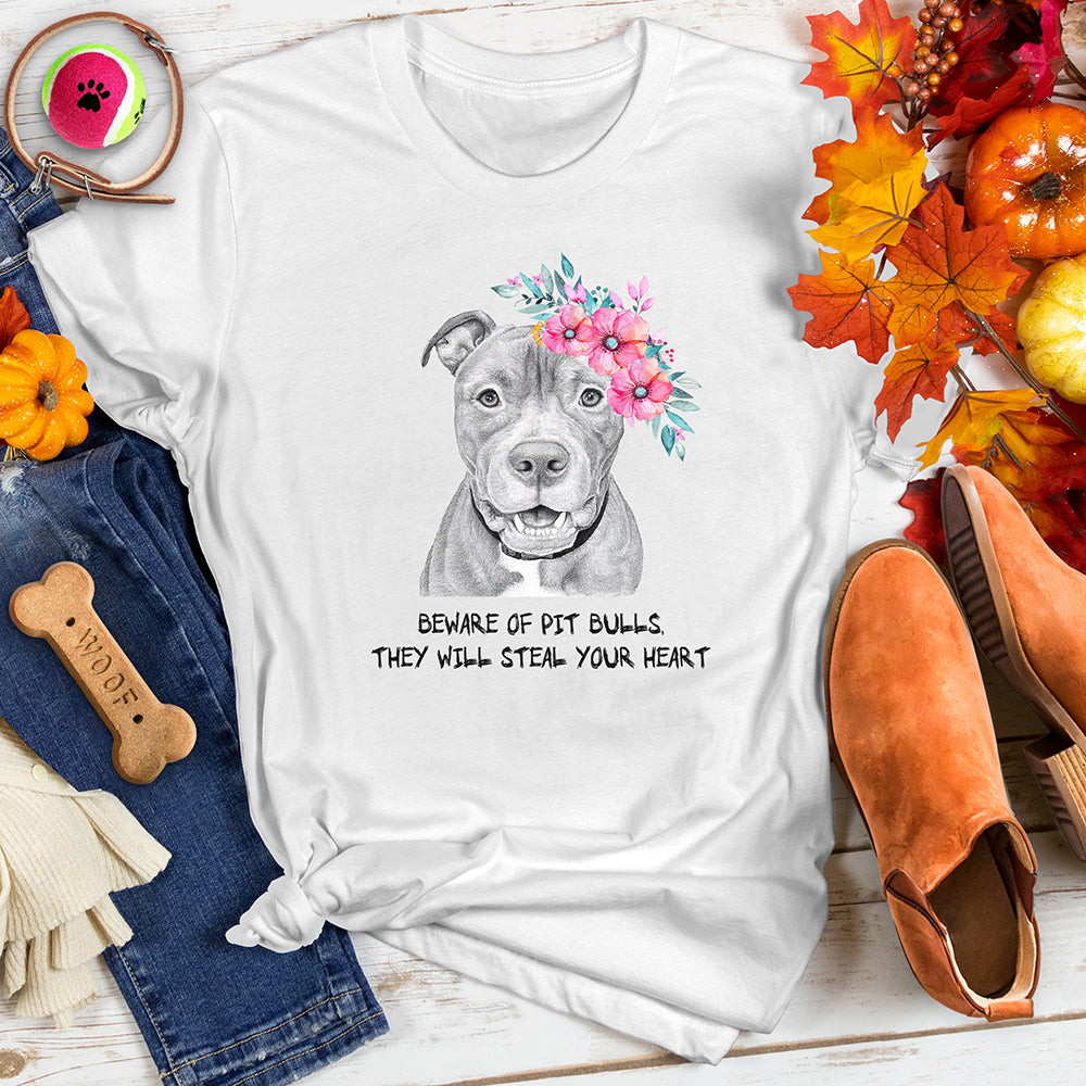 Floral Pit Bull Tee