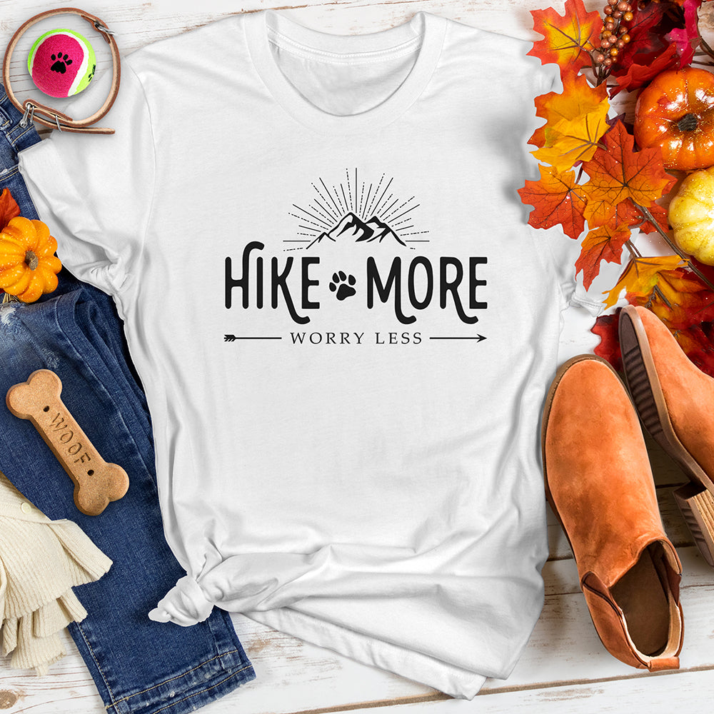 Hike More Worry Less Black Tee