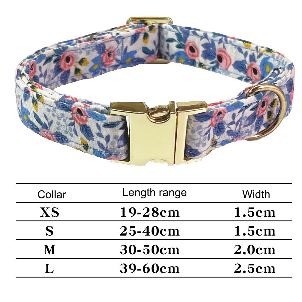 Floral Pearl Dog Collar & Leash