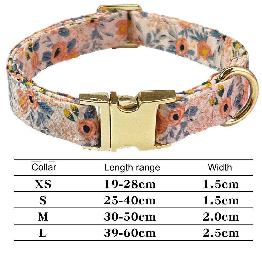 Floral Pearl Dog Collar & Leash