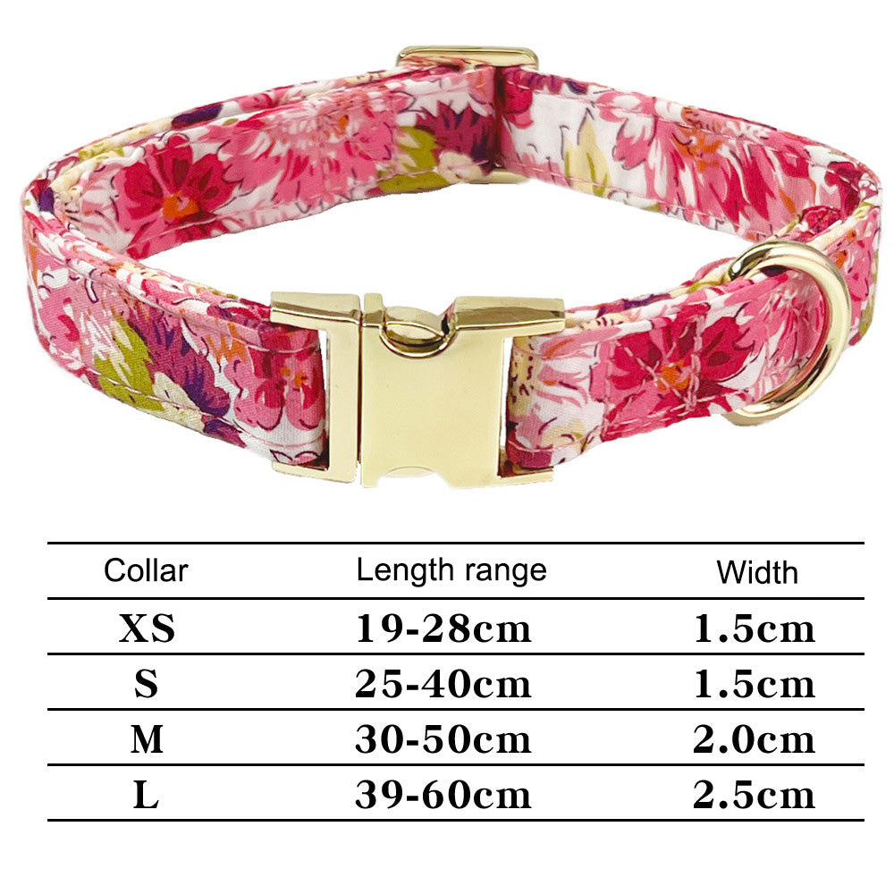 Floral Pearl Dog Collar & Leash