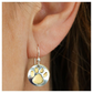 Golden Paw Circle Drop Earrings