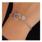 Amethyst Aura Paw Link Bracelet