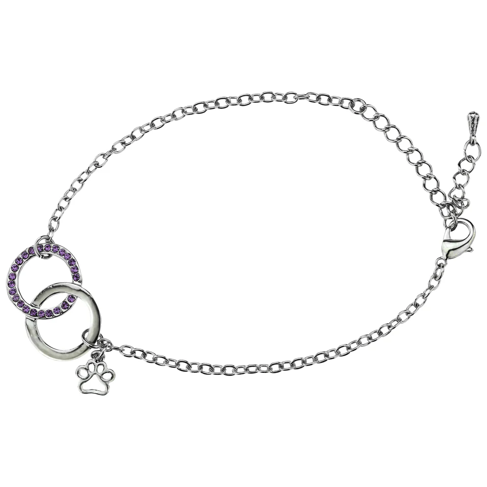 Amethyst Aura Paw Link Bracelet