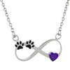 Infinity Paw Print Necklace