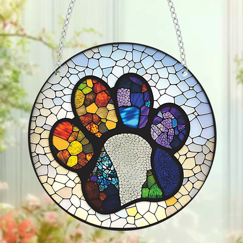 Mosaic Paw Suncatcher