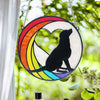 Rainbow Heart Dog Suncatcher